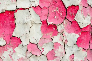 Obraz premium Pastel Tree Bark Cross-Section with Red Veins and Soft Textures