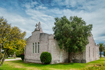 The church of the scallop shells, The hermitage of the scallop shells, La Toja Island, Galicia