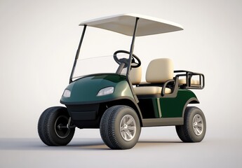Green Golf Cart.