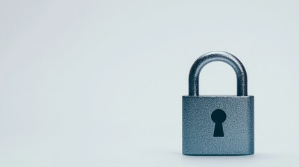 Secure padlock symbolizing safety and protection of sensitive information. This digital padlock represents security in financial transactions and data privacy