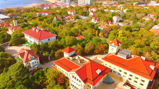 Autumn Architecture at Badaguan in Qingdao, China
Beautiful autumn scenery in the Chinese city of Qingdao
Aerial photography of the beautiful autumn scenery in Qingdao