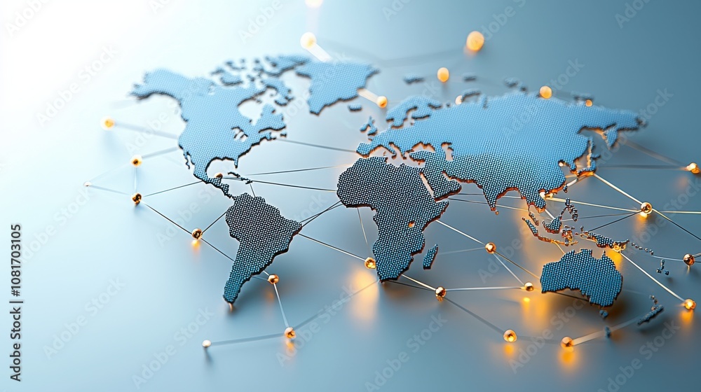 Poster global connectivity mapping worldwide infographic digital environment analytical perspective intergo
