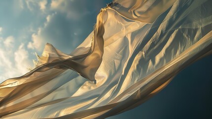 Dancing Fabric in the Wind - a lively and flowing representation of movement. The fabric sways gracefully, creating a sense of freedom and lightness.