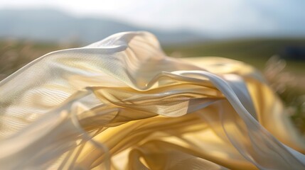 Dancing Fabric in the Wind - a lively and flowing representation of movement. The fabric sways gracefully, creating a sense of freedom and lightness.