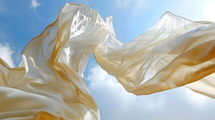 Dancing Fabric in the Wind - a lively and flowing representation of movement. The fabric sways gracefully, creating a sense of freedom and lightness.