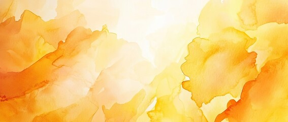 Yellow and Orange Watercolor Background