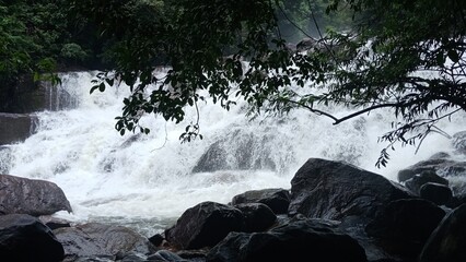 a beautiful waterfall in srilanka.
