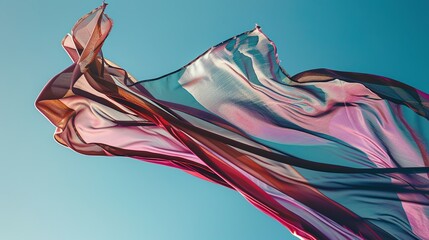 Dancing Fabric in the Wind - a lively and flowing representation of movement. The fabric sways gracefully, creating a sense of freedom and lightness.