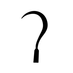 Sickle or scythe silhouette icon 