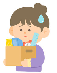 퇴사를 하게 된 여성 회사원