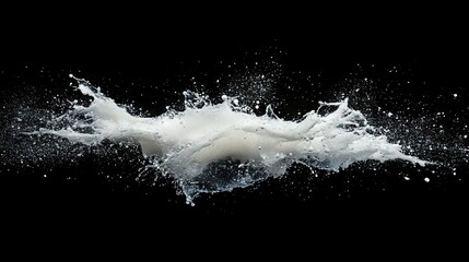 White granule explosion. Abstract white dust overlay texture. 