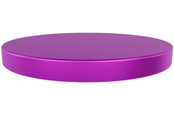Purple pedestal display platform with modern podium stand. Empty Exhibition stage background or empty product shelves.