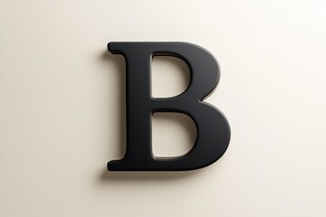 Obraz premium Stylized letter B on a minimalist background.