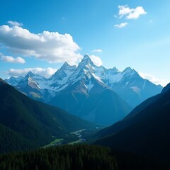 Obraz premium mountains and clouds