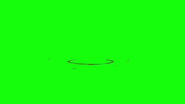 Sewer color liquid splash cartoon shape animation. 4K Green screen background (Water).