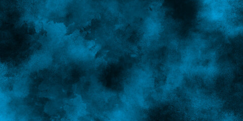 Grunge texture of blue background with stains, watercolor painted mottled blue background with vintage grunge, Cloudy blue watercolor background texture, Smoke in the dark blue texture.