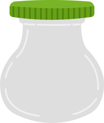 Flat Simple Illustration Of Jar
