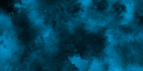 Grunge texture of blue background with stains, watercolor painted mottled blue background with vintage grunge, Cloudy blue watercolor background texture, Smoke in the dark blue texture.