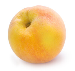 Golden Peach,Yamanashi orange Peach on white background.Luxury Peach isolate on white with clipping path.