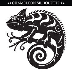 Chameleon silhouette vector illustration design