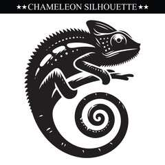 Chameleon silhouette vector illustration design