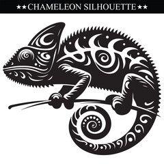 Chameleon silhouette vector illustration design