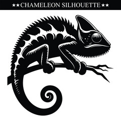 Chameleon silhouette vector illustration design