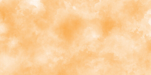 Watercolor painting soft textured on wet white paper for creative art, brown background with vintage marbled texture with grunge clouds, grunge and grainy light brown splashed watercolor background.