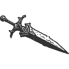 Mired in Memory Vintage Illustration Vector