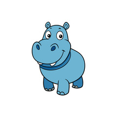 Hippopotamus cartoon vector