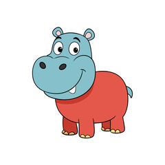 Hippopotamus cartoon vector