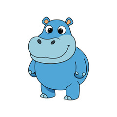 Hippopotamus cartoon vector