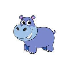 Hippopotamus cartoon vector