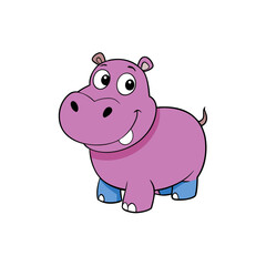 Hippopotamus cartoon vector