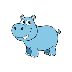 Hippopotamus cartoon vector