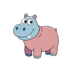 Hippopotamus cartoon vector