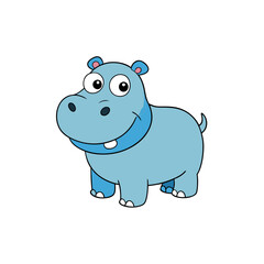 Hippopotamus cartoon vector