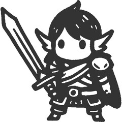 Holding the Line Vintage Illustration Vector