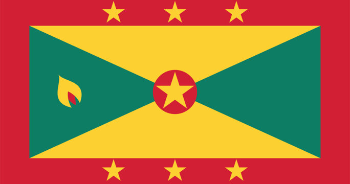 Grenada Flag Illustration