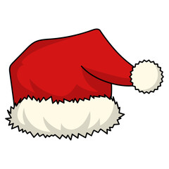 Christmas Santa Hat Ornament With Outline