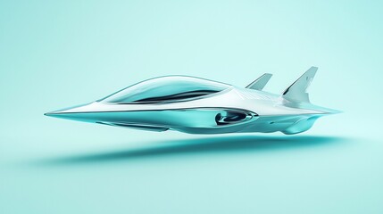 Sleek Futuristic Spaceship with Angular Aerodynamic Design