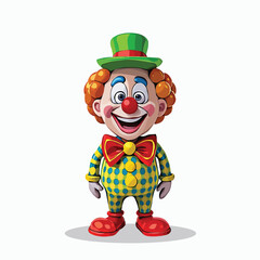 Clown smiling funny cartoon vector illustration.eps