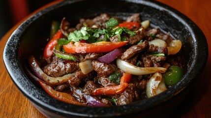 beef and vegetables, Mexican food