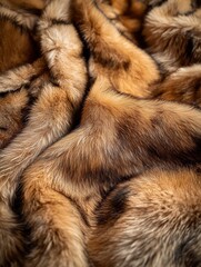 Obraz premium Creative Abstract Marketing Background Featuring Realistic Fabric Textures and Detailed Elements of Lambskin, Showcasing Award-Winning Photography with Soft Lighting and High-End Photo Editing Techniq