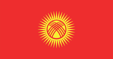 Kyrgyzstan Flag Illustration