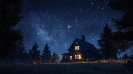 Backyard stargazing night, peaceful sky and bonding moments for LGBTQ family