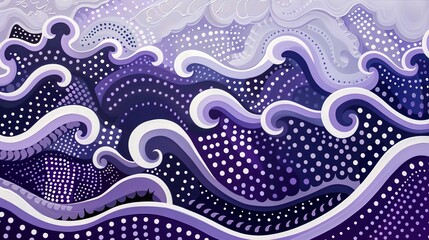 Purple Dotted Wave - an enchanting and vibrant visual. The purple wave pattern creates a dynamic and playful atmosphere.