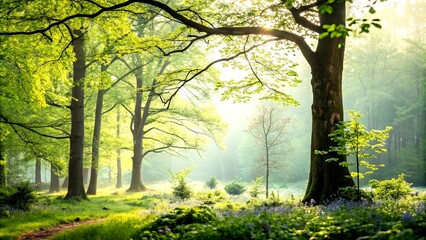 International Forest Day Poster - Bokeh Forest Scene