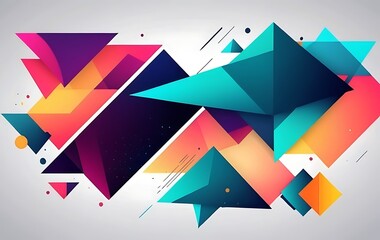 Geomatical shape set abstract background