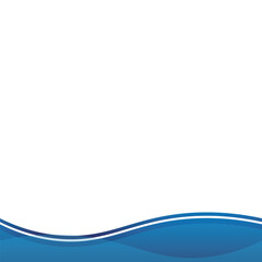 Naklejka premium Wavy Elegant Footer